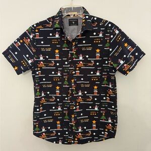 Denim & Flower Ricky Singh Video Game Men's Small short sleeve Christmas Xmas
